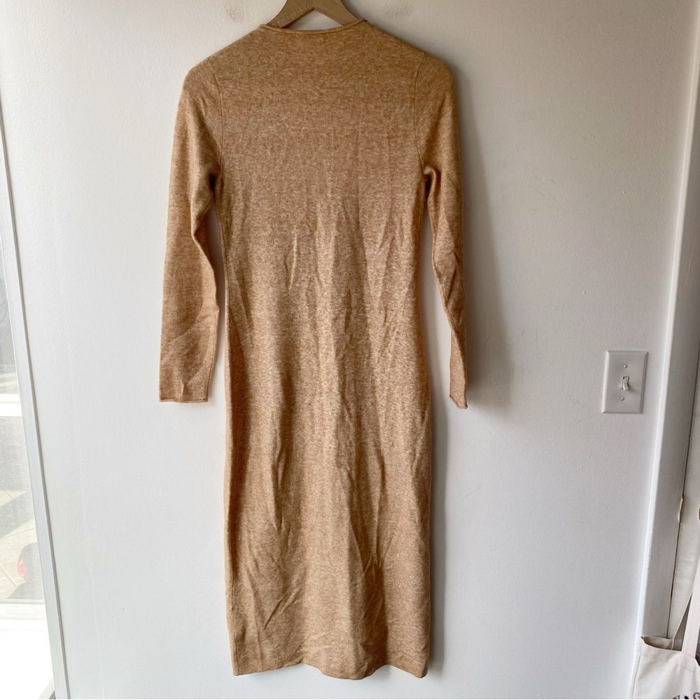 madewell brown crew neck midi length sweater dress - Picture 2 of 6